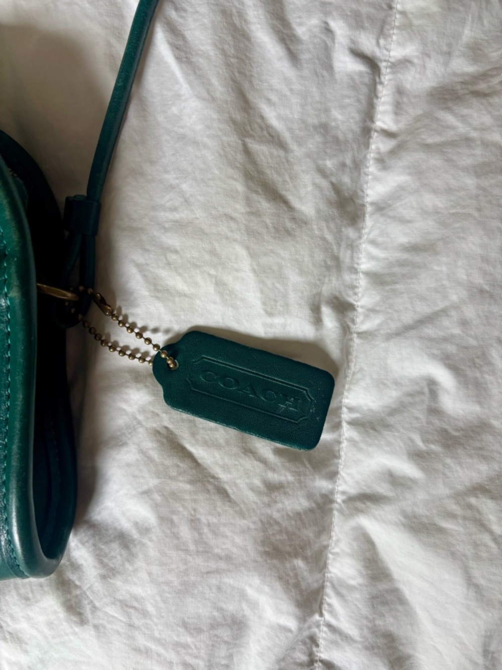 Vintage Coach Teal Leather Crossbody Bag - Picture 3 of 8